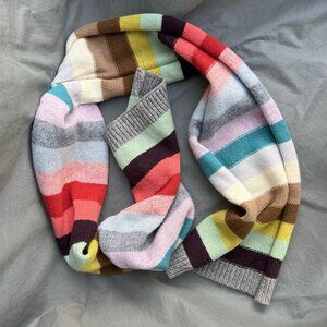GAP Iconic Striped Colorblock Early 2000s Long Skinny Scarf Lambswool